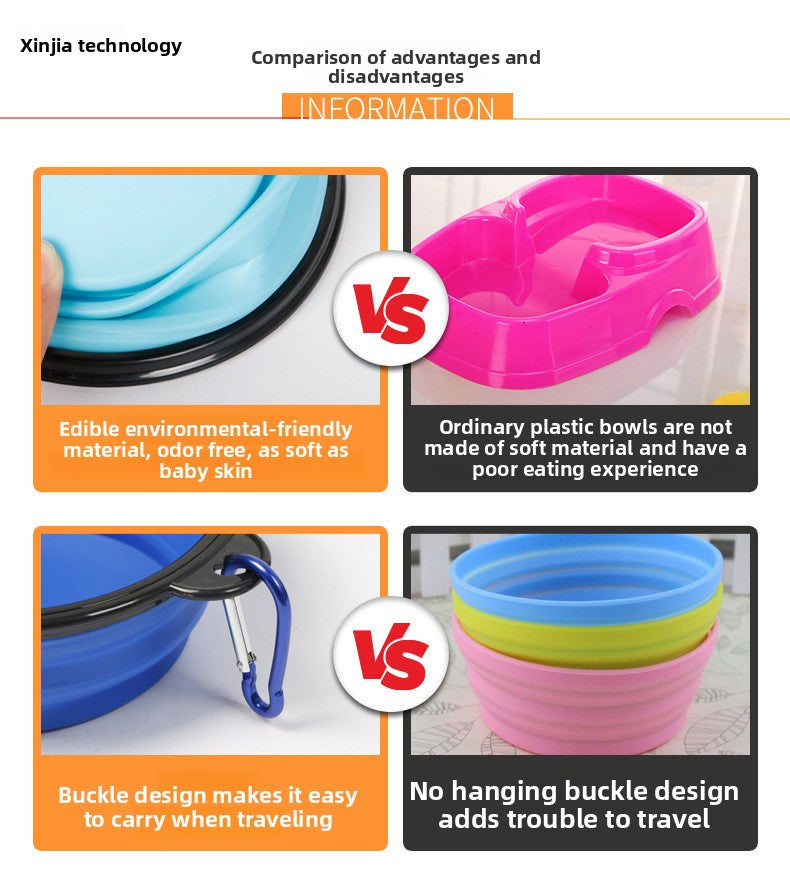 Silica Gel Pet Tableware For Dogs, Durable And Safe Feeding Bowl