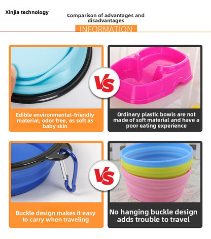 Silica Gel Pet Tableware For Dogs, Durable And Safe Feeding Bowl
