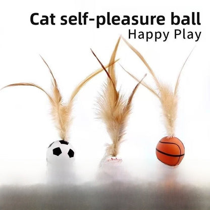 Feather Pet Toy Made Of Durable Rubber, Perfect For Interactive Play With Your Cat