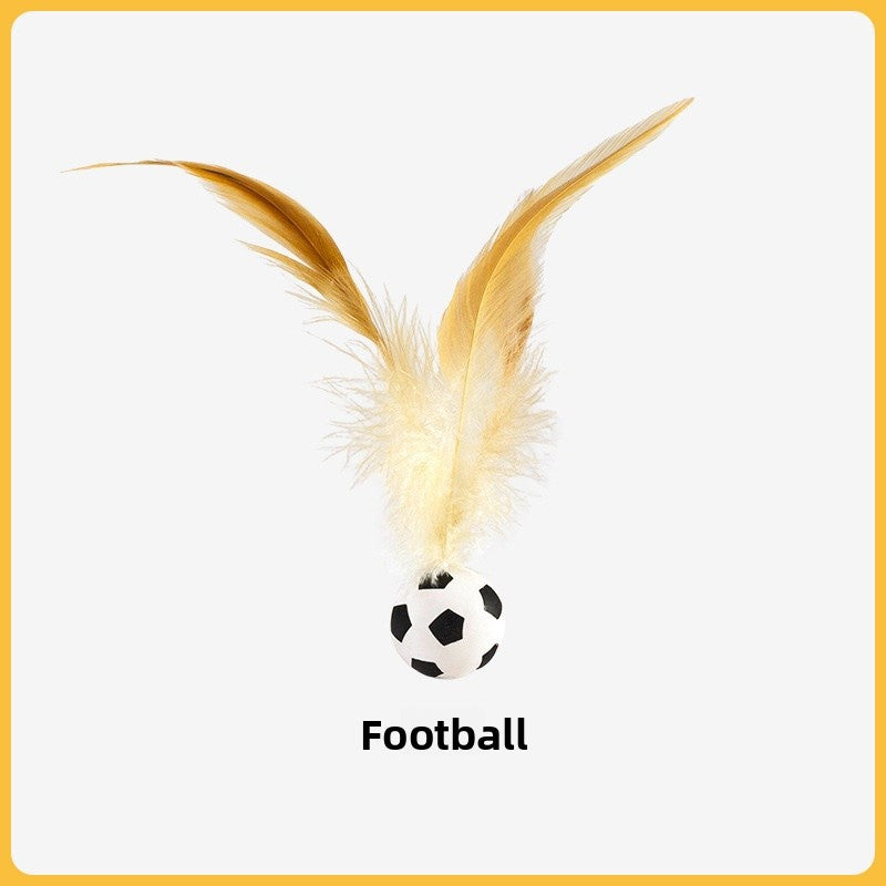 Feather Pet Toy Made Of Durable Rubber, Perfect For Interactive Play With Your Cat
