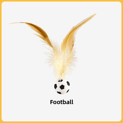 Feather Pet Toy Made Of Durable Rubber, Perfect For Interactive Play With Your Cat