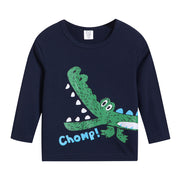 Long Sleeve-Big Mouth Crocodile-Navy Blue