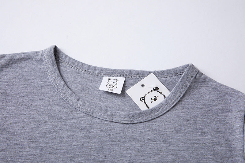 Preppy Style Letter Pattern Boy's Cotton T-Shirt With Round Neck And Short Sleeves In Yellow
