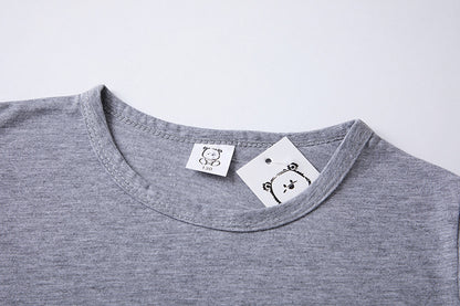 Preppy Style Letter Pattern Boy's Cotton T-Shirt With Round Neck And Short Sleeves In Yellow