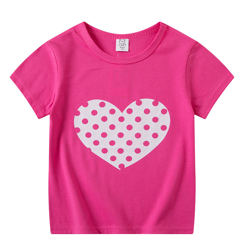 Cartoon Children's T-shirt In White Cotton With Round Neck And Short Sleeves, Perfect For Summer