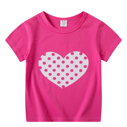 Cartoon Children's T-shirt In White Cotton With Round Neck And Short Sleeves, Perfect For Summer