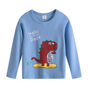Long Sleeve-Skateboard Dragon-Light Blue