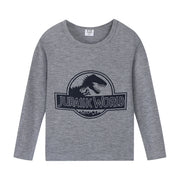 Long Sleeve-Gray Dinosaur