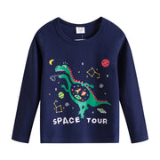 Long Sleeve-Starry Sky Dragon-Navy Blue