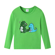Long Sleeve-2 Little Dragons-Fruit Green