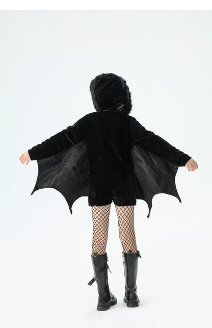 Halloween Bat Costume For Kids In Polyester Fabric, Perfect For Performances And Dance