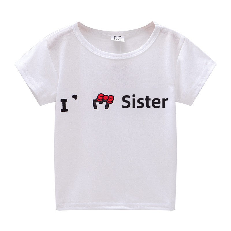 Cartoon Children's T-shirt In White Cotton With Round Neck And Short Sleeves, Perfect For Summer