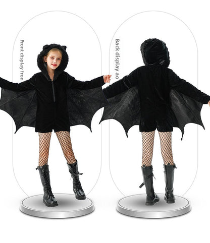 Halloween Bat Costume For Kids In Polyester Fabric, Perfect For Performances And Dance