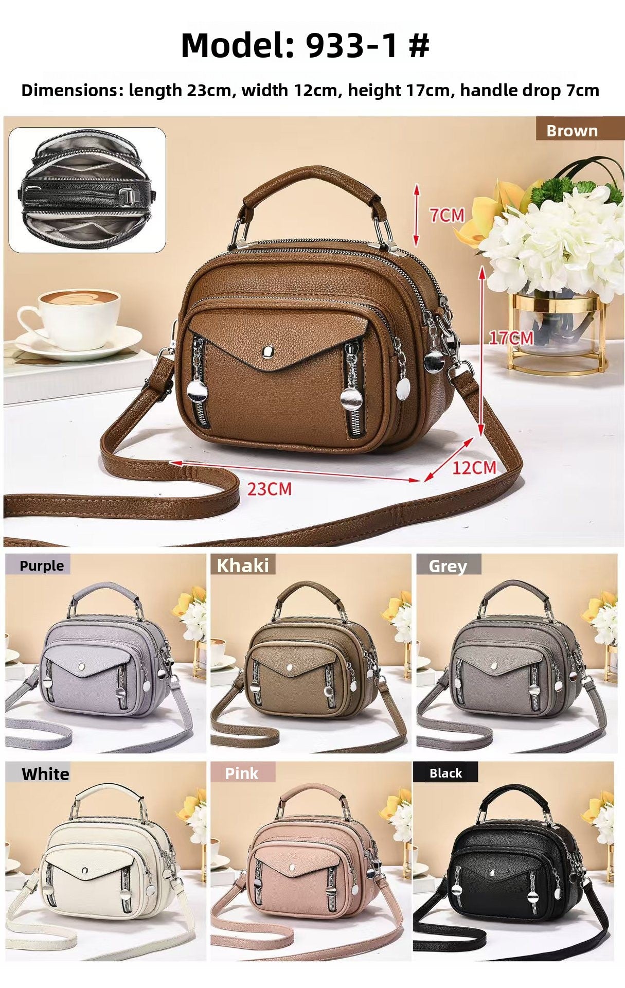 Round PU Leather Shoulder Bag For Women, Perfect For Spring And Summer