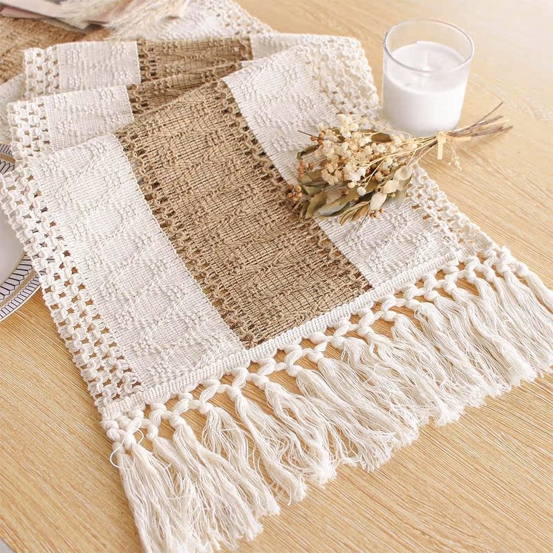 Nordic Style Cotton And Linen Tablecloth With Elegant Stripe Pattern, Perfect For Home Dining And Decor