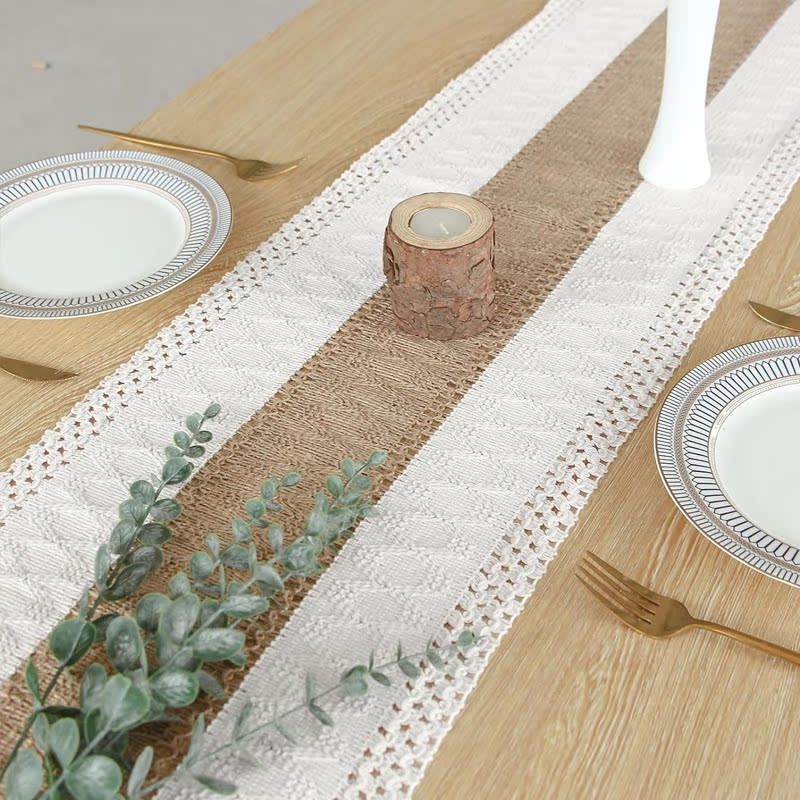 Nordic Style Cotton And Linen Tablecloth With Elegant Stripe Pattern, Perfect For Home Dining And Decor