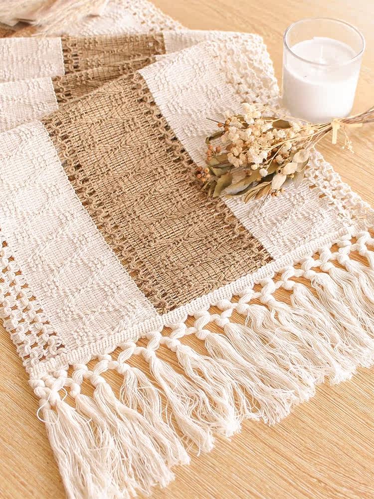 Nordic Style Cotton And Linen Tablecloth With Elegant Stripe Pattern, Perfect For Home Dining And Decor