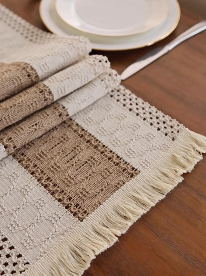 Nordic Style Cotton And Linen Tablecloth With Elegant Stripe Pattern, Perfect For Home Dining And Decor