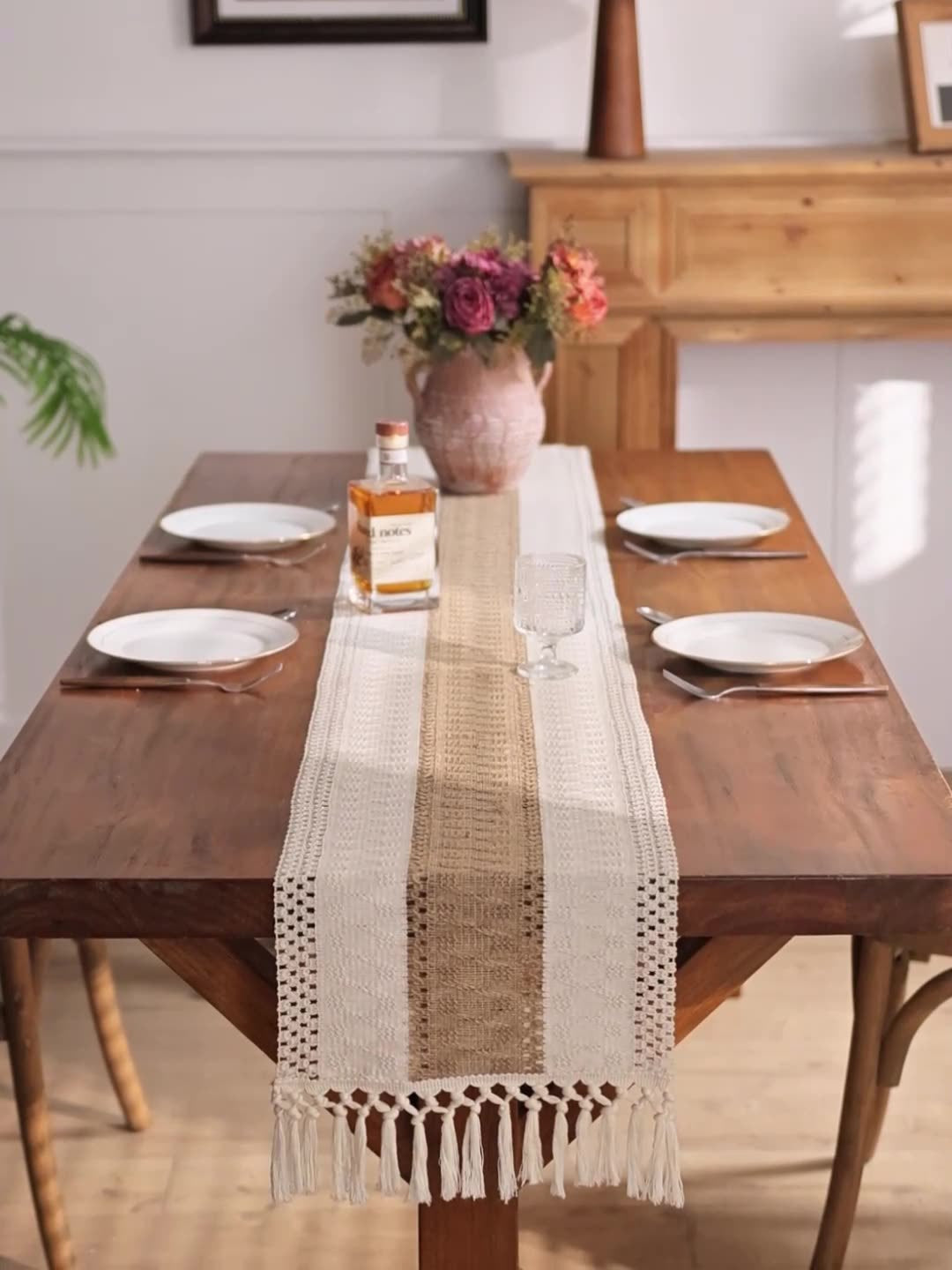 Nordic Style Cotton And Linen Tablecloth With Elegant Stripe Pattern, Perfect For Home Dining And Decor