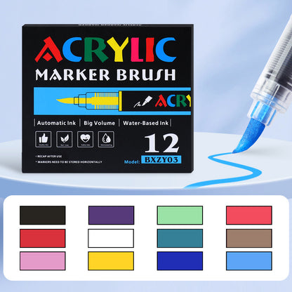 Plastic Watercolor Pen For Artistic Painting And Creative Drawing