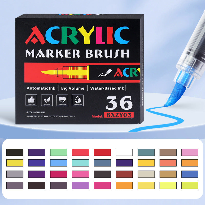 Plastic Watercolor Pen For Artistic Painting And Creative Drawing