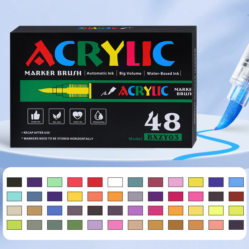 Plastic Watercolor Pen For Artistic Painting And Creative Drawing