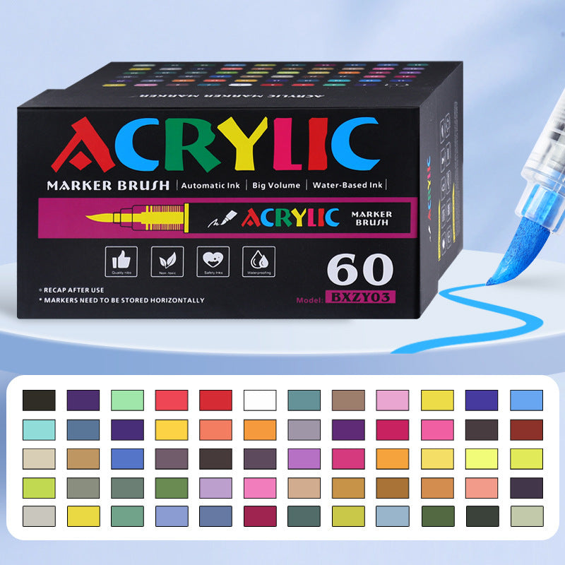 Plastic Watercolor Pen For Artistic Painting And Creative Drawing