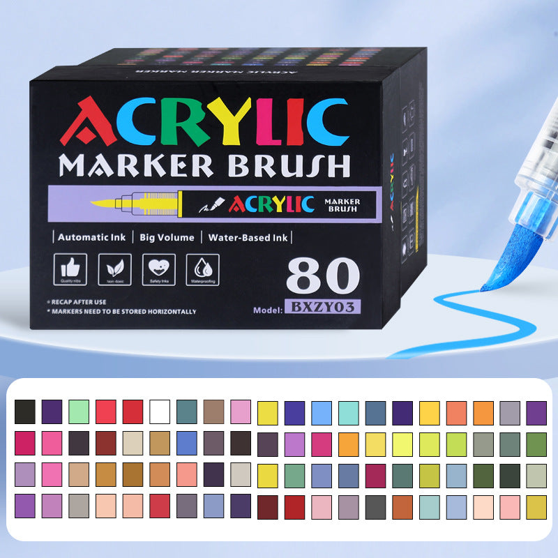 Plastic Watercolor Pen For Artistic Painting And Creative Drawing