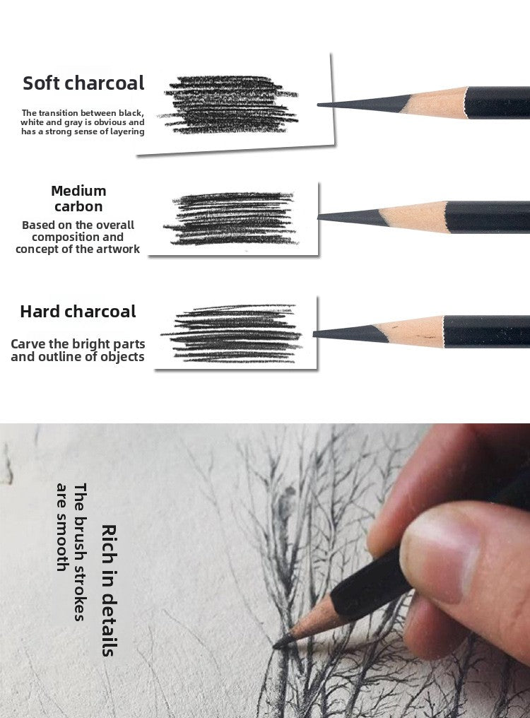 1 Set Of Wooden Drawing Pencils For Sketching And Art