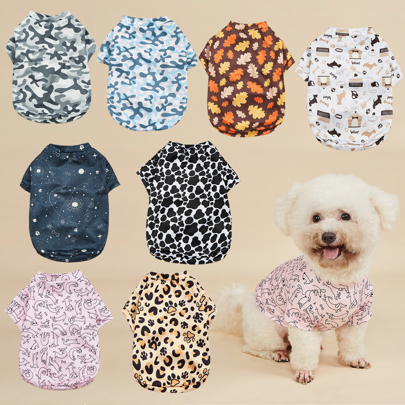 Maple Leaf Pet Clothing For Dogs Made Of Durable Polyester Material
