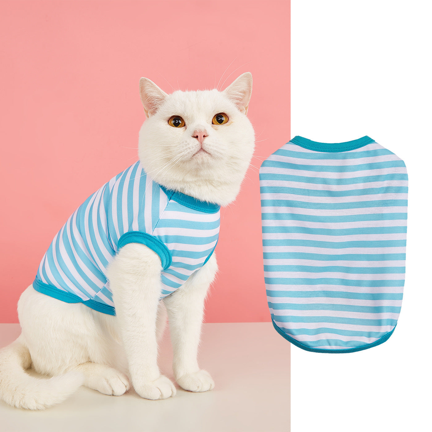 Stripe Pet Clothing For Dogs Made Of Durable Polyester Material