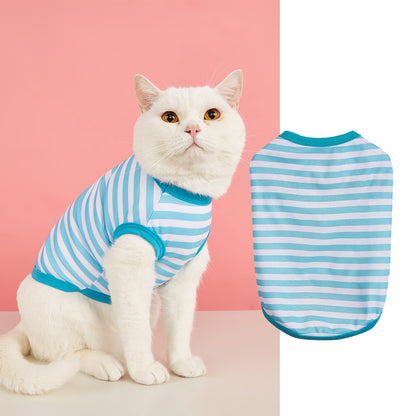 Stripe Pet Clothing For Dogs Made Of Durable Polyester Material
