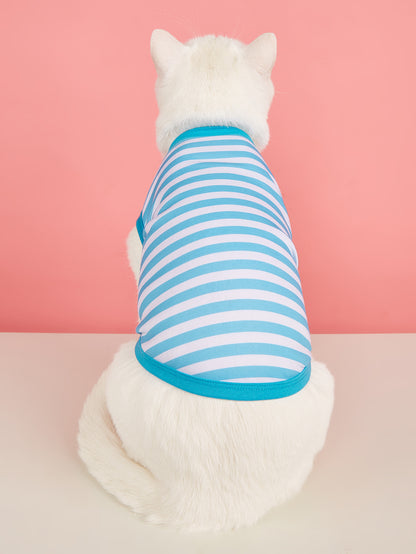 Stripe Pet Clothing For Dogs Made Of Durable Polyester Material