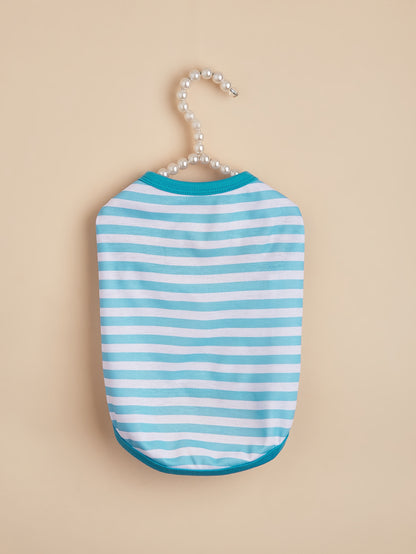 Stripe Pet Clothing For Dogs Made Of Durable Polyester Material