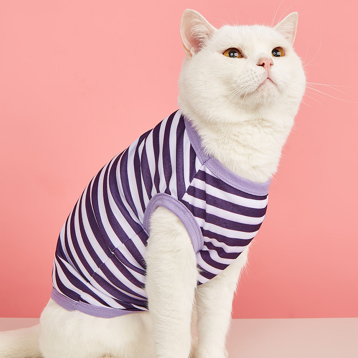 Stripe Pet Clothing For Dogs Made Of Durable Polyester Material