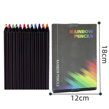 12 Pieces Wooden Drawing Pencils Set For Sketching And Art