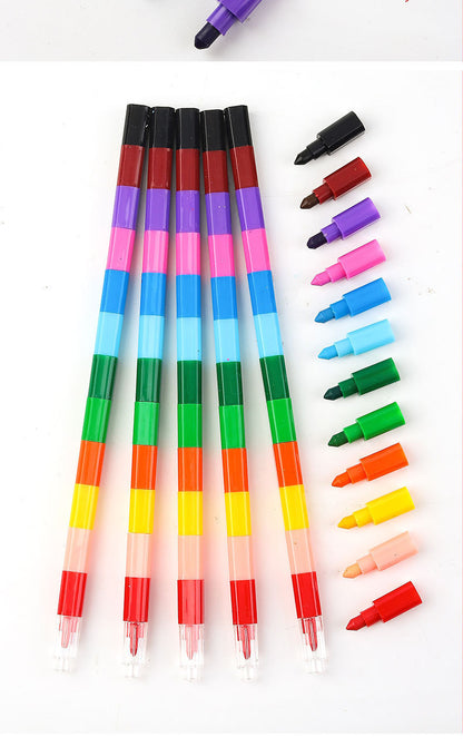 Graffiti Crayon In Plastic Material, 1 Piece For Creative Drawing And Coloring