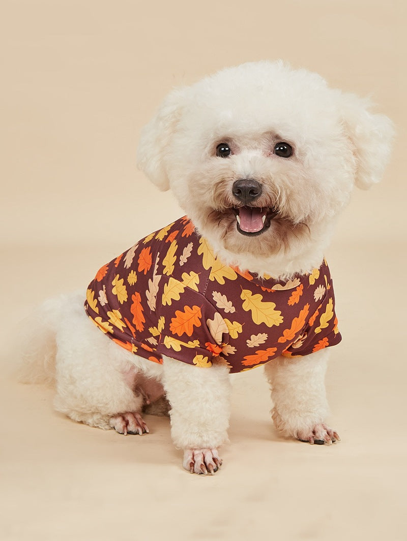 Maple Leaf Pet Clothing For Dogs Made Of Durable Polyester Material