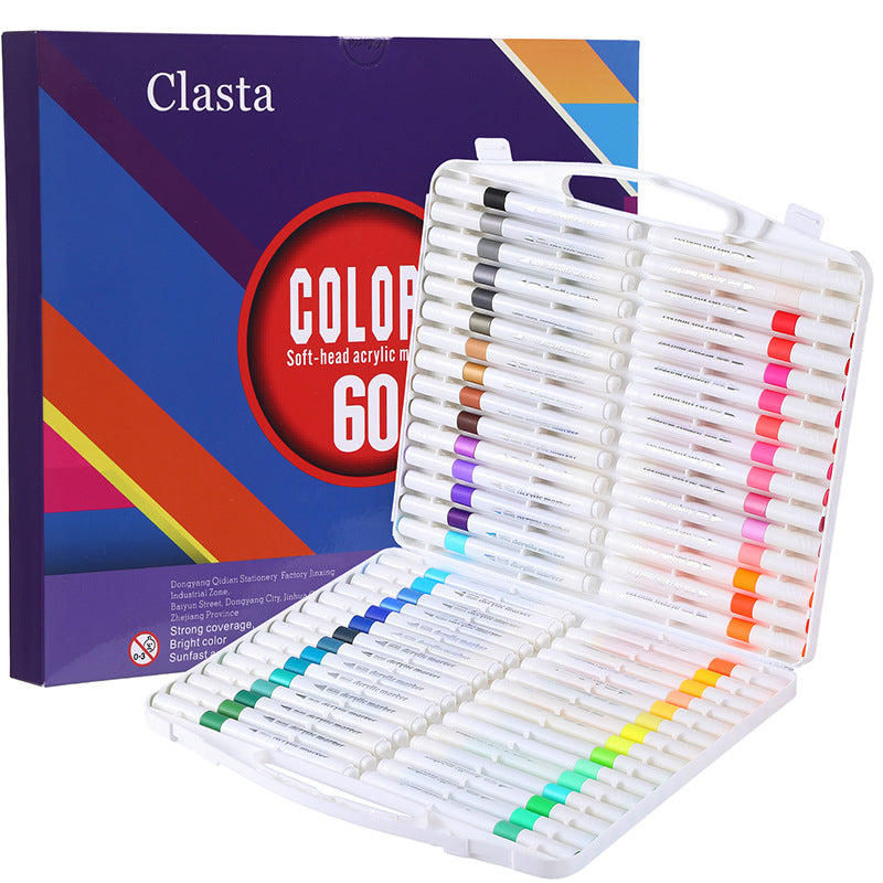 12 Pieces Plastic Marker Pens Set For Drawing And Writing