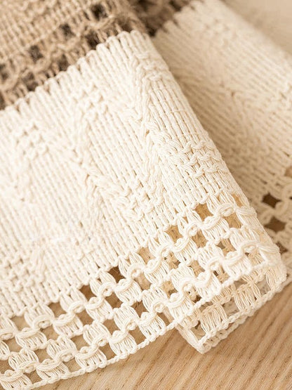 Nordic Style Cotton And Linen Tablecloth With Elegant Stripe Pattern, Perfect For Home Dining And Decor