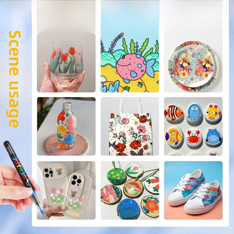 Plastic Watercolor Pen For Artistic Painting And Creative Drawing