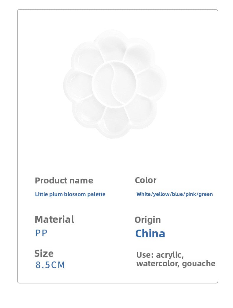 Plastic Mixing Palette For Color Blending And Painting, Durable And Lightweight Tool For Artists