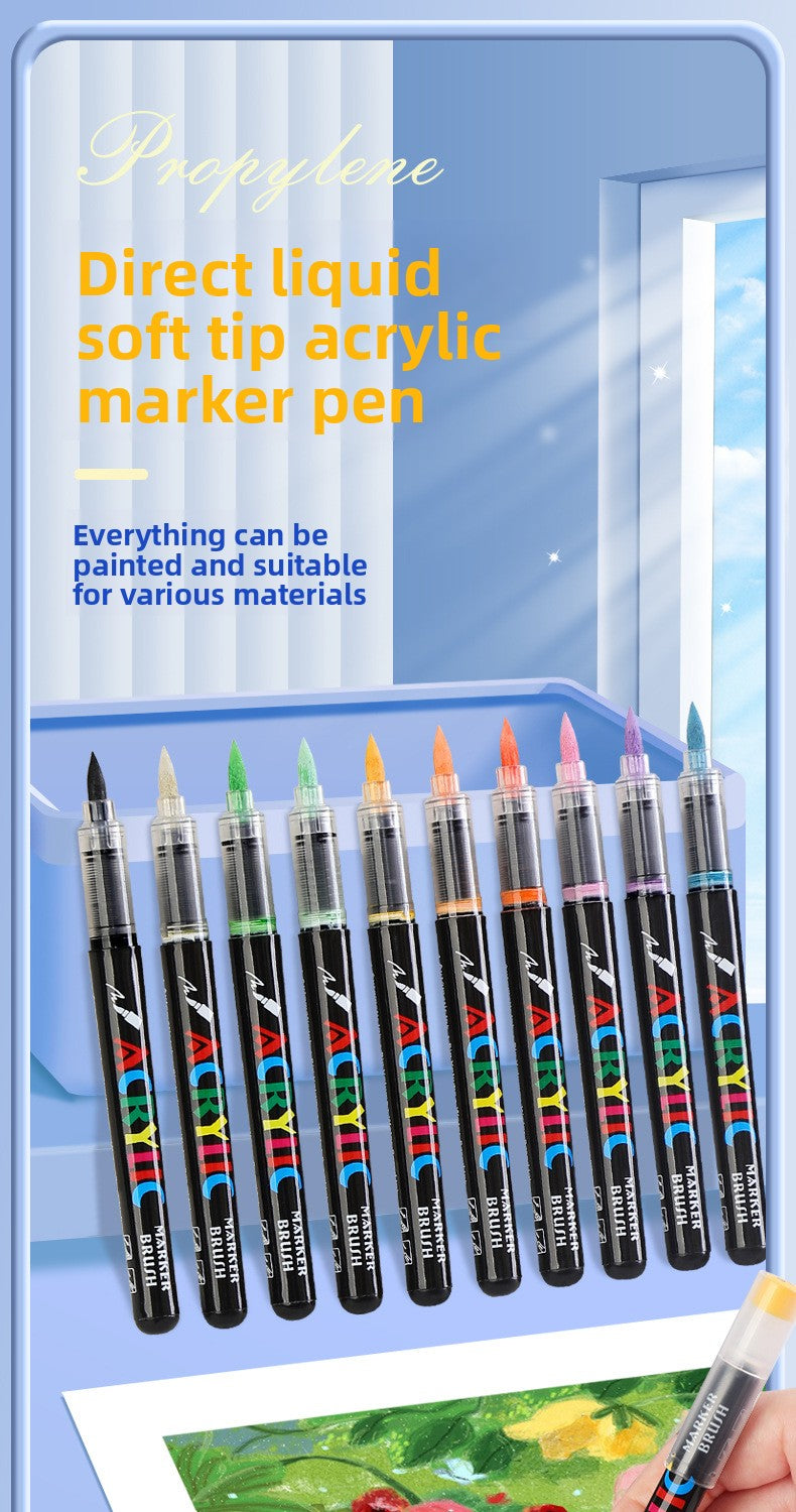 Plastic Watercolor Pen For Artistic Painting And Creative Drawing