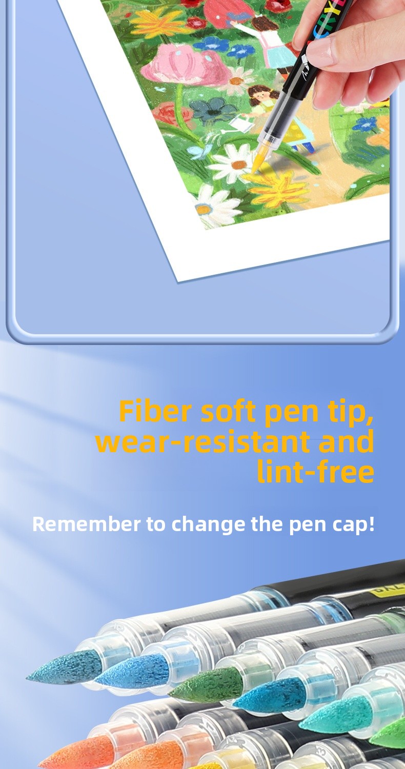 Plastic Watercolor Pen For Artistic Painting And Creative Drawing