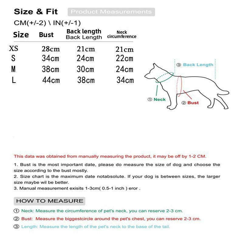 Stripe Pet Clothing For Dogs Made Of Durable Polyester Material