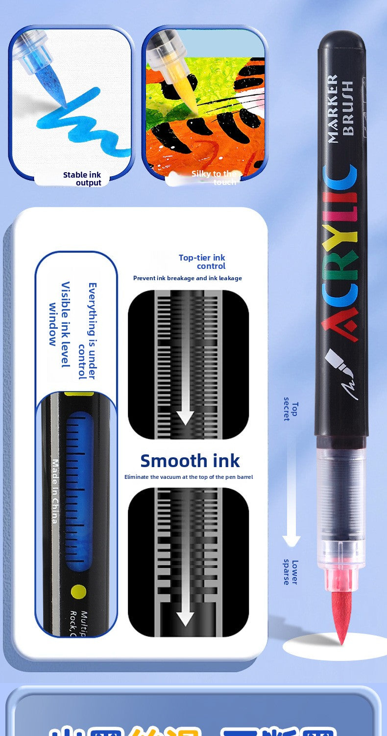 Plastic Watercolor Pen For Artistic Painting And Creative Drawing