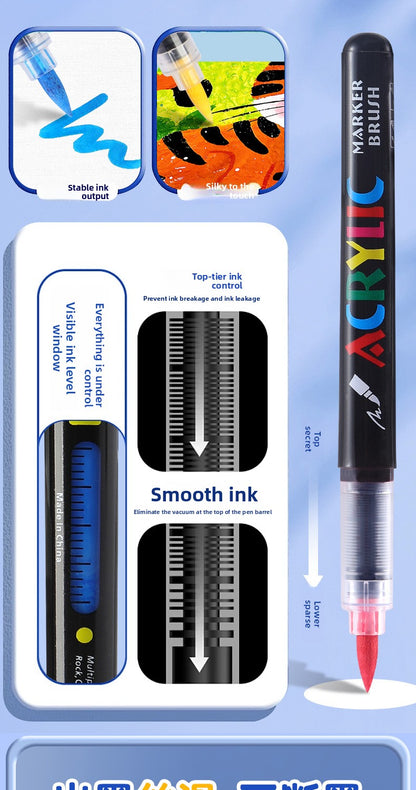 Plastic Watercolor Pen For Artistic Painting And Creative Drawing
