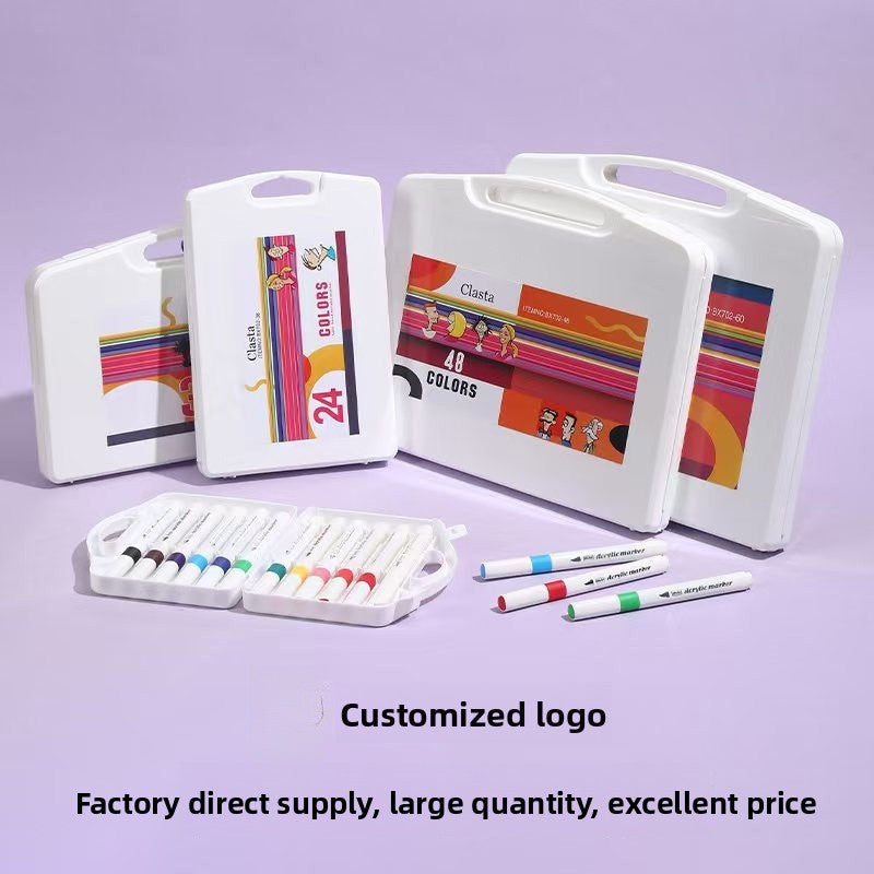 12 Pieces Plastic Marker Pens Set For Drawing And Writing