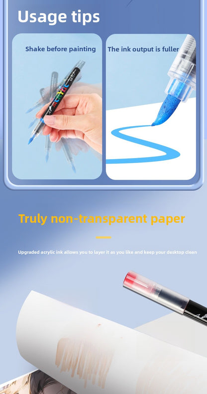 Plastic Watercolor Pen For Artistic Painting And Creative Drawing