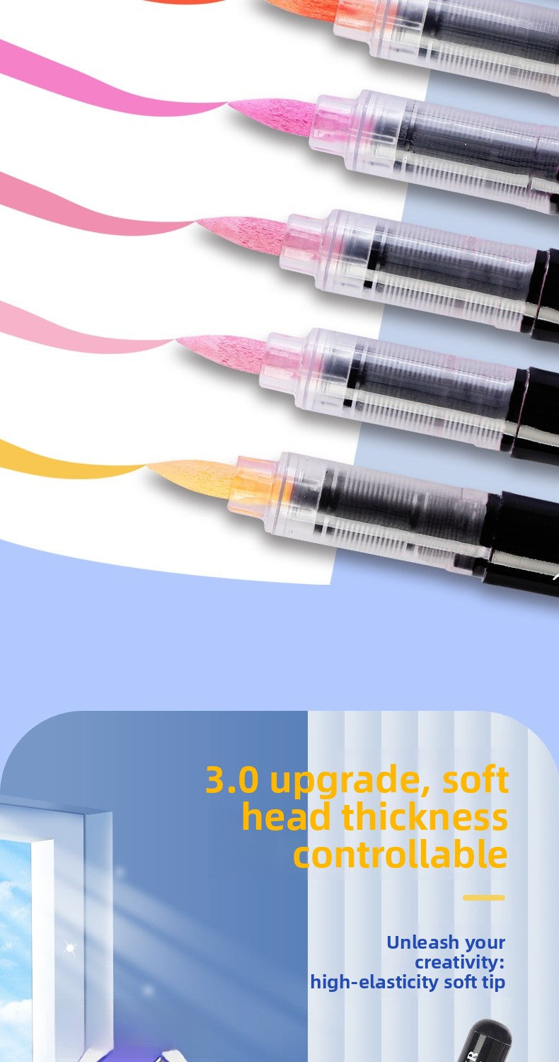 Plastic Watercolor Pen For Artistic Painting And Creative Drawing